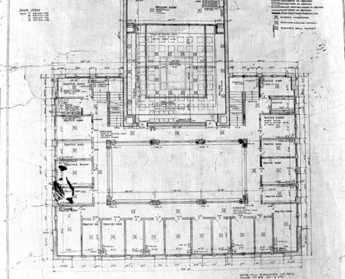 2nd floor blueprint. Whitman Archives.
