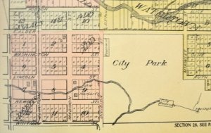 Reed’s Addition as shown in the 1909 Atlas of Walla Walla County showing Block 9 ubdivided into building lots.