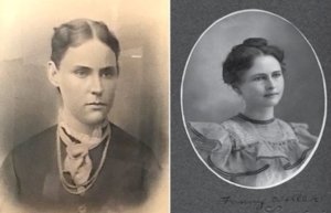 Left: Mary E. Weller, courtesy Waitsburg Historical Society. Right: Fanny E. Weller.