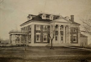 The Anderson mansion shortly after completion. Whitman Archives photo.