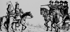 Sketch by Oregon Volunteer Geroge Hunter, 1887