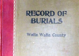 Poor Farm Record of Burials - Cover