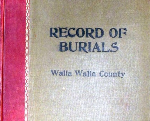 Poor Farm Record of Burials - Cover