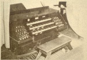 The 1883 Roosevelt console, ca. 1951. Whitman Archives.