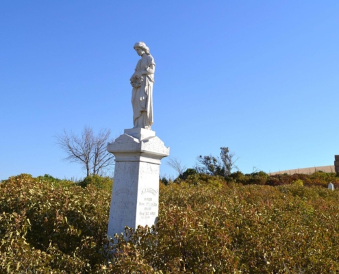 Statuary at Lyons Creek Cemetery.