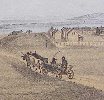 Gustavus Sohon, "Military Post & City of Walla-Walla, W-T, 1862"