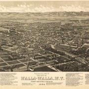1884 bird’s eye Map of Walla Walla. Courtesay of the US Library of Congress