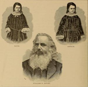 Sketches of William Davies & his two children from  “Historic Sketches of Walla Walla County,” F. Gilbert, 1882.